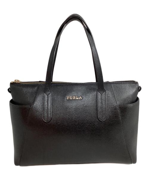 FURLA（フルラ）FURLA (フルラ) 2WAYトートバッグ ブラックの古着・服飾アイテム