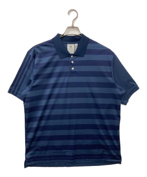 adidas（アディダス）adidas (アディダス) POP TRADING COMPANY (ポップトレーディングカンパニー) 別注ポップポロシャツ ネイビー サイズ:ＸＬの古着・服飾アイテム