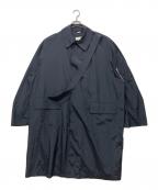 Random Identitiesランダムアイデンティティーズ）の古着「SATIN OVERCOAT」｜ブラック