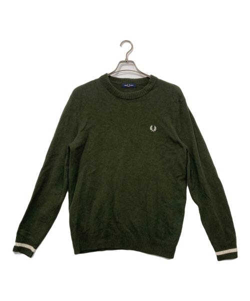 FRED PERRY（フレッドペリー）FRED PERRY (フレッドペリー) ウールニット グリーン サイズ:Lの古着・服飾アイテム