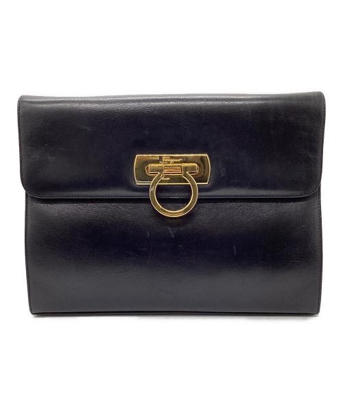 Salvatore Ferragamo（サルヴァトーレ フェラガモ）Salvatore Ferragamo (サルヴァトーレ フェラガモ) ガンチーニ チェーンショルダーバッグ ブラックの古着・服飾アイテム