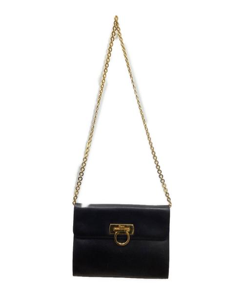 Salvatore Ferragamo（サルヴァトーレ フェラガモ）Salvatore Ferragamo (サルヴァトーレ フェラガモ) ガンチーニ チェーンショルダーバッグ ブラックの古着・服飾アイテム