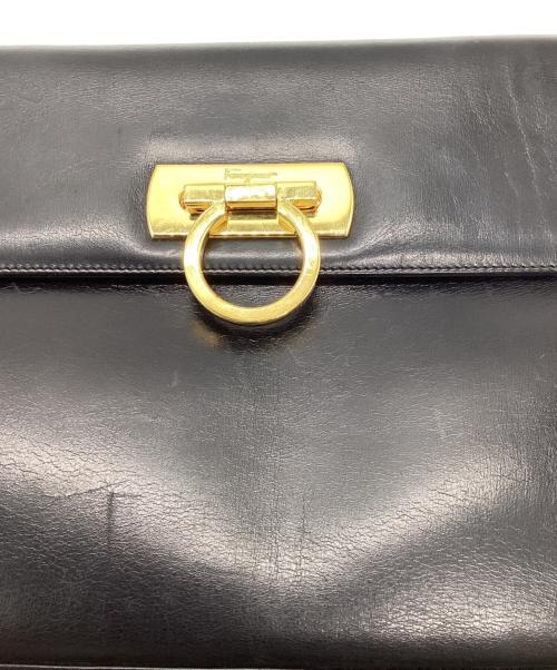 Salvatore Ferragamo（サルヴァトーレ フェラガモ）Salvatore Ferragamo (サルヴァトーレ フェラガモ) ガンチーニ チェーンショルダーバッグ ブラックの古着・服飾アイテム