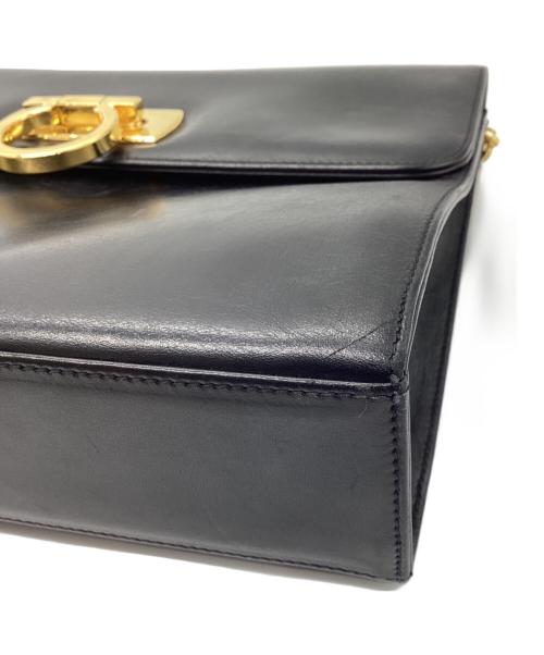 Salvatore Ferragamo（サルヴァトーレ フェラガモ）Salvatore Ferragamo (サルヴァトーレ フェラガモ) ガンチーニ チェーンショルダーバッグ ブラックの古着・服飾アイテム