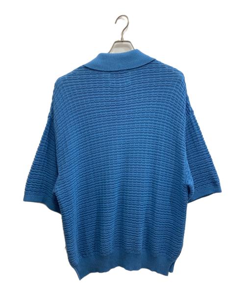 MAISON SPECIAL（メゾンスペシャル）MAISON SPECIAL (メゾンスペシャル) ニットポロシャツ ブルー サイズ:1の古着・服飾アイテム