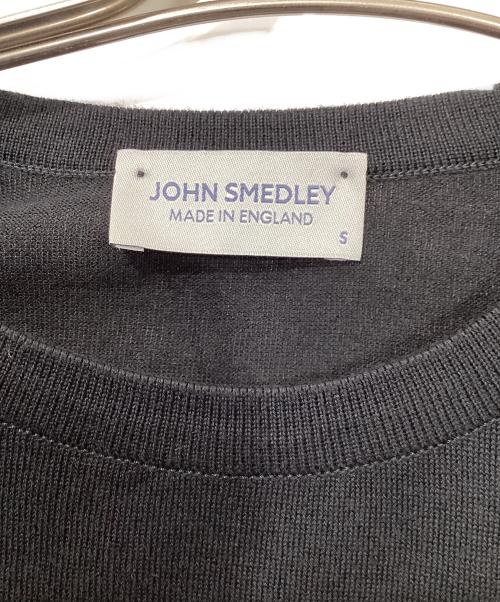 JOHN SMEDLEY（ジョンスメドレー）JOHN SMEDLEY (ジョンスメドレー) シーアイランドコットン クルーネック半袖ニット ブラック サイズ:Ｓの古着・服飾アイテム