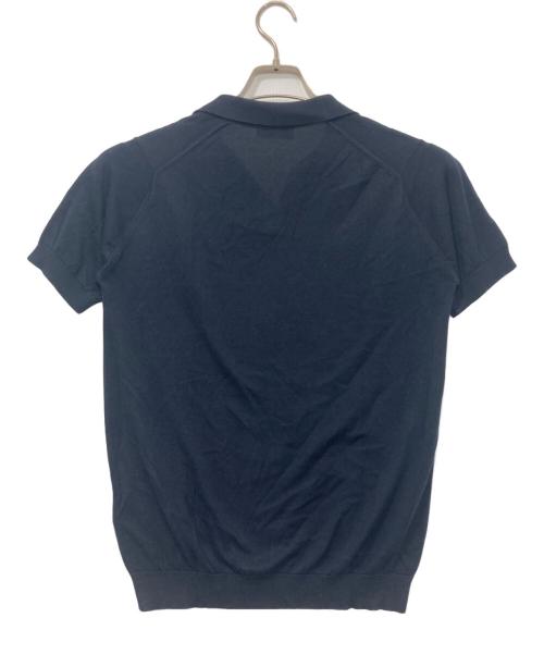 JOHN SMEDLEY（ジョンスメドレー）JOHN SMEDLEY (ジョンスメドレー) シーアイランドコットン スキッパーニットポロシャツ ネイビー サイズ:Sの古着・服飾アイテム