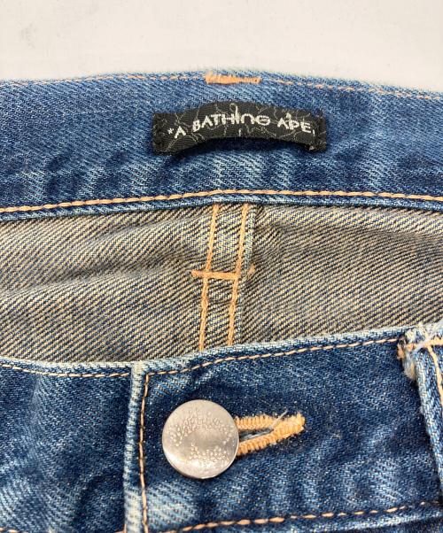 A BATHING APE（アベイシングエイプ）A BATHING APE (ア ベイシング エイプ) アーチロゴデニムパンツ ブルー サイズ:ｌの古着・服飾アイテム