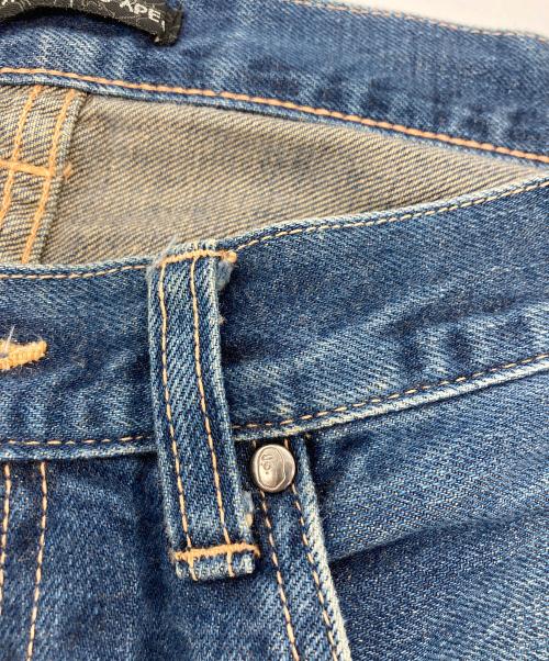 A BATHING APE（アベイシングエイプ）A BATHING APE (ア ベイシング エイプ) アーチロゴデニムパンツ ブルー サイズ:ｌの古着・服飾アイテム