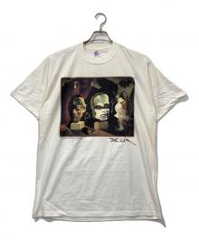 JERZEES（ジャージーズ）の古着「老年 青年 幼年 アートプリントTシャツ」｜ホワイト