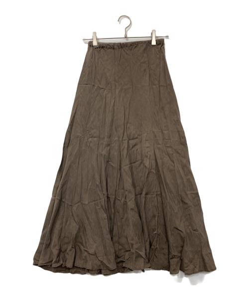 Plage（プラージュ）Plage (プラージュ) Washable Fibril ロングスカート ブラウン サイズ:36の古着・服飾アイテム