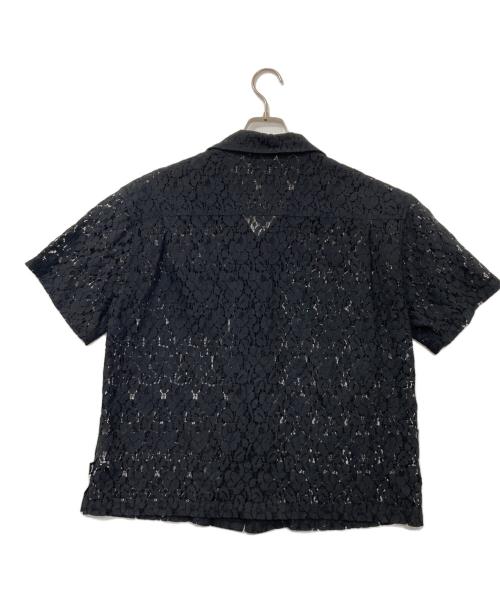 stussy（ステューシー）stussy (ステューシー) Floral Pattern Lace Shirt / カットワークシャツ ブラック サイズ:Mの古着・服飾アイテム