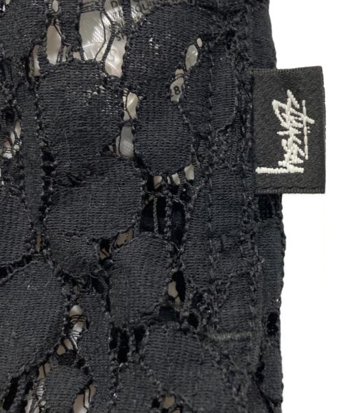 stussy（ステューシー）stussy (ステューシー) Floral Pattern Lace Shirt / カットワークシャツ ブラック サイズ:Mの古着・服飾アイテム