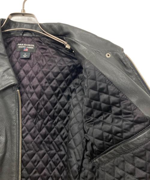 POLO JEANS CO.（ポロジーンズカンパニー）POLO JEANS CO. (ポロジーンズカンパニー) レザージャケット ブラック サイズ:Mの古着・服飾アイテム