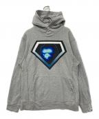 A BATHING APEア ベイシング エイプ）の古着「90's プリントパーカー」｜グレー