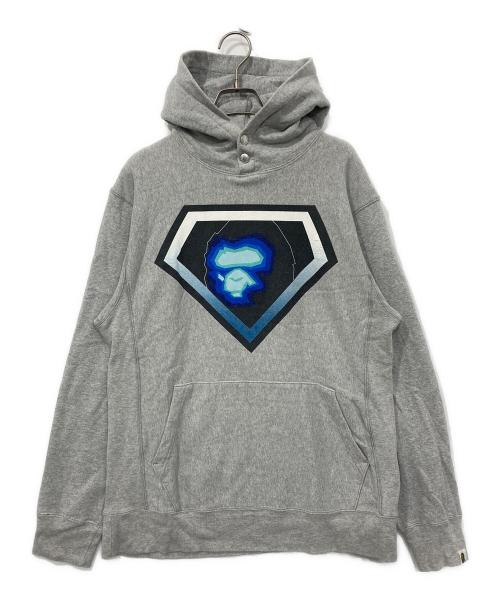 A BATHING APE（アベイシングエイプ）A BATHING APE (ア ベイシング エイプ) 90's プリントパーカー グレー サイズ:Mの古着・服飾アイテム