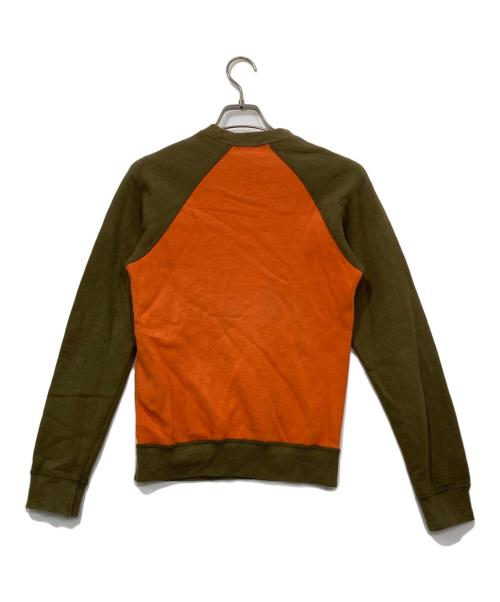 Hysteric Glamour（ヒステリックグラマー）Hysteric Glamour (ヒステリックグラマー) ラグランスウェット オレンジ×グリーン サイズ:FREEの古着・服飾アイテム