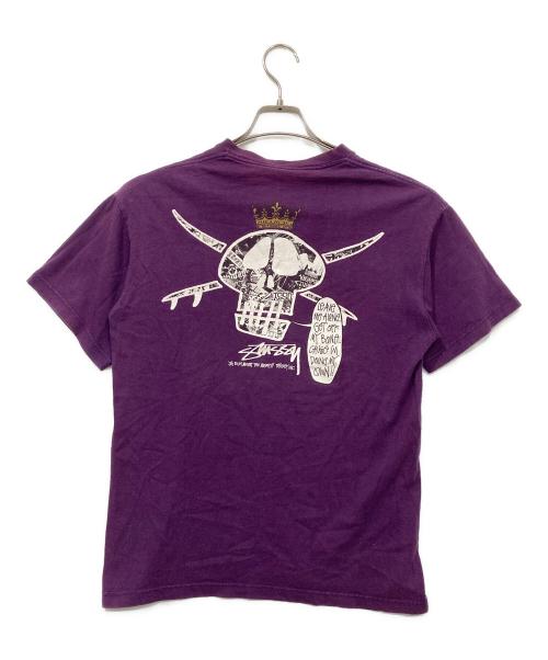stussy（ステューシー）stussy (ステューシー) 00's プリントTシャツ パープル サイズ:Ｍの古着・服飾アイテム