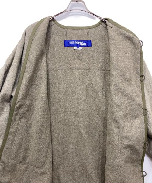 COMME des GARCONS JUNYA WATANABE MAN（コム デ ギャルソン ジュンヤ ワタナベ マン）COMME des GARCONS JUNYA WATANABE MAN (コム デ ギャルソン ジュンヤ ワタナベ マン) ウールツイル縮絨×綿エステルタイプライター ジャケット カーキ サイズ:Sの古着・服飾アイテム