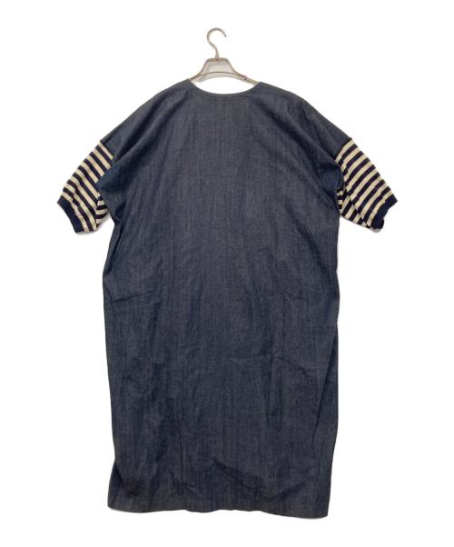 COMME des GARCONS COMME des GARCONS（コムデギャルソン コムデギャルソン）COMME des GARCONS COMME des GARCONS (コムデギャルソン コムデギャルソン) 袖ニットデニムワンピース ネイビー サイズ:Sの古着・服飾アイテム