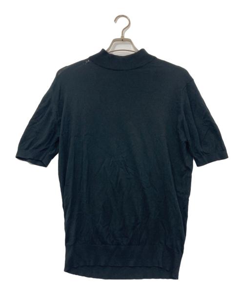 JOHN SMEDLEY（ジョンスメドレー）JOHN SMEDLEY (ジョンスメドレー) 半袖ニット ブラック サイズ:Lの古着・服飾アイテム