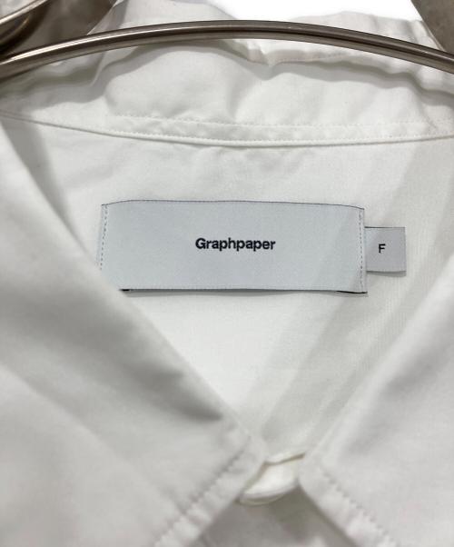 Graphpaper（グラフペーパー）Graphpaper (グラフペーパー) BROAD S/S OVERSIZED REGULAR COLLAR SHIRT/ブロード S/S オーバーサイズレギュラーカラーシャツ ホワイト サイズ:FREEの古着・服飾アイテム