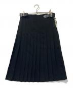 COMME des GARCONS COMME des GARCONSコムデギャルソン コムデギャルソン）の古着「ウールプリーツラップスカート」｜ブラック