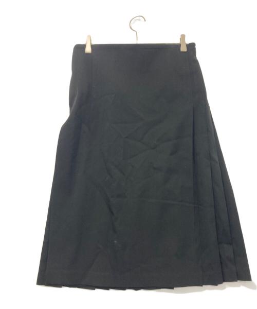 COMME des GARCONS COMME des GARCONS（コムデギャルソン コムデギャルソン）COMME des GARCONS COMME des GARCONS (コムデギャルソン コムデギャルソン) ウールプリーツラップスカート ブラック サイズ:Sの古着・服飾アイテム