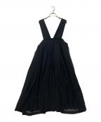 COMME des GARCONS COMME des GARCONSコムデギャルソン コムデギャルソン）の古着「ポリエステルジャンパースカート」｜ブラック