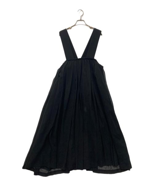 COMME des GARCONS COMME des GARCONS（コムデギャルソン コムデギャルソン）COMME des GARCONS COMME des GARCONS (コムデギャルソン コムデギャルソン) ポリエステルジャンパースカート ブラック サイズ:Sの古着・服飾アイテム