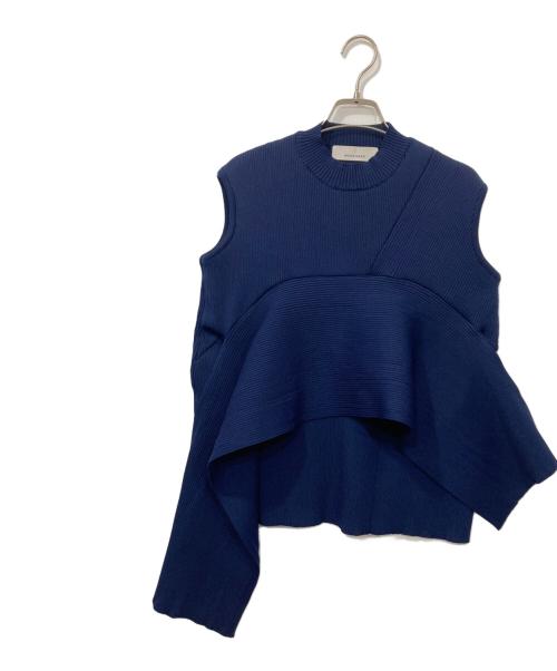 AKIRA NAKA（アキラナカ）AKIRA NAKA (アキラナカ) ノースリーブ変形 ニット ネイビー サイズ:FREEの古着・服飾アイテム