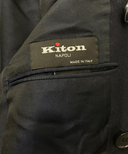 kiton（キートン）kiton (キートン) ダブルブレストカシミヤコート ネイビー サイズ:48の古着・服飾アイテム