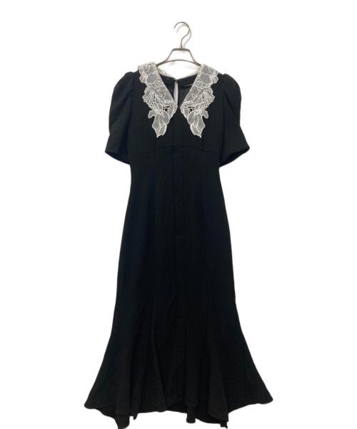 Snidel（スナイデル）Snidel (スナイデル) エンブロイダリーカラーマーメイドワンピース ブラック 未使用品の古着・服飾アイテム