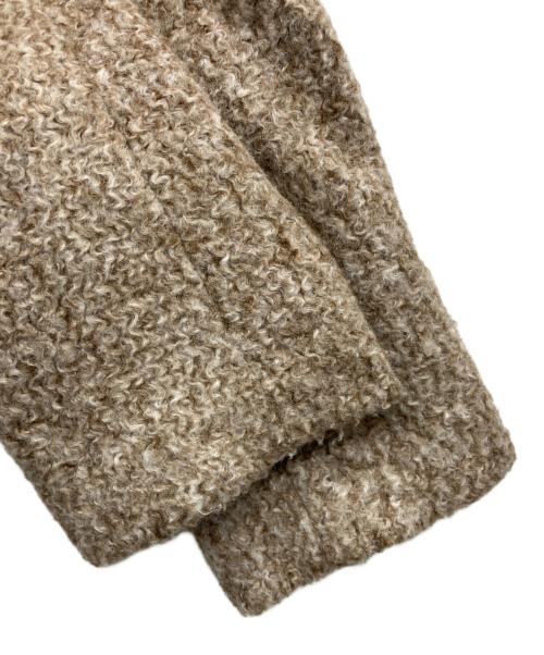 Olu.（オルドット）Olu. (オルドット) ブークレジャケットコート ベージュ×グレー サイズ:Fの古着・服飾アイテム