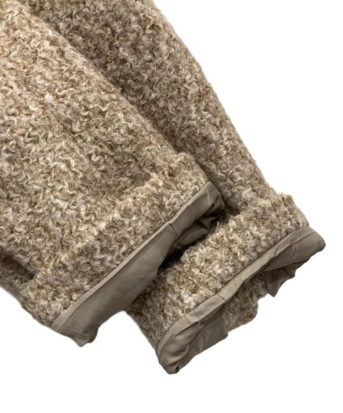 Olu.（オルドット）Olu. (オルドット) ブークレジャケットコート ベージュ×グレー サイズ:Fの古着・服飾アイテム