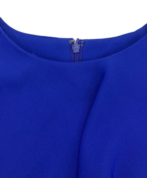 icB（アイシービー）icB (アイシービー) エステルダブルクロス ラッフルデザインブラウス ブルー サイズ:4の古着・服飾アイテム