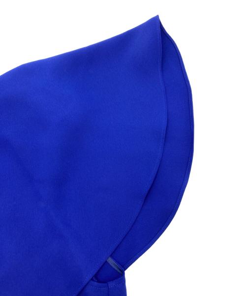 icB（アイシービー）icB (アイシービー) エステルダブルクロス ラッフルデザインブラウス ブルー サイズ:4の古着・服飾アイテム