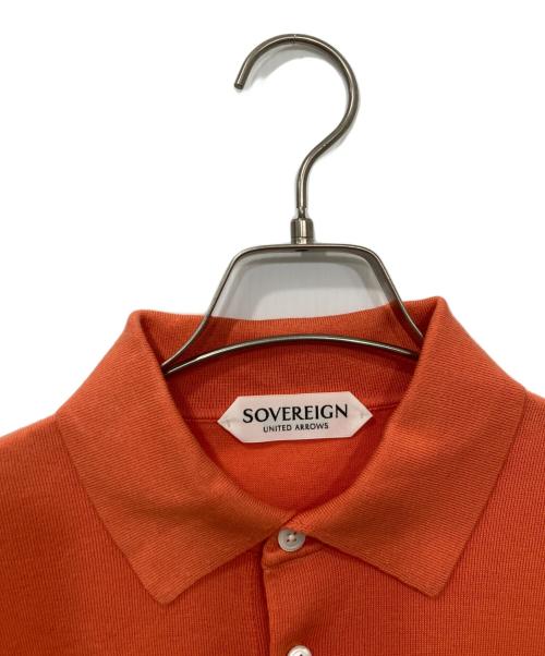 SOVEREIGN（ソブリン）SOVEREIGN (ソブリン) ニットポロシャツ オレンジ サイズ:Ｌの古着・服飾アイテム
