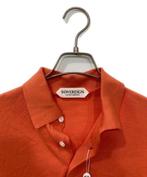 SOVEREIGN（ソブリン）SOVEREIGN (ソブリン) ニットポロシャツ オレンジ サイズ:Ｌの古着・服飾アイテム