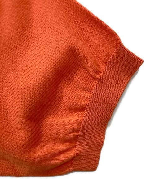 SOVEREIGN（ソブリン）SOVEREIGN (ソブリン) ニットポロシャツ オレンジ サイズ:Ｌの古着・服飾アイテム