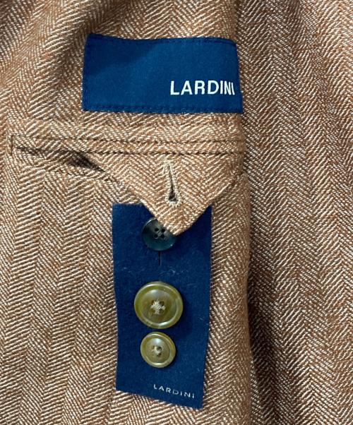 LARDINI（ラルディーニ）LARDINI (ラルディーニ) ウール混ヘリンボーンジャケット ブラウン サイズ:48の古着・服飾アイテム