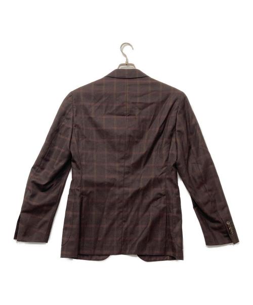 Belvest（ベルヴェスト）Belvest (ベルヴェスト) チェックテーラードジャケット ブラック サイズ:48の古着・服飾アイテム