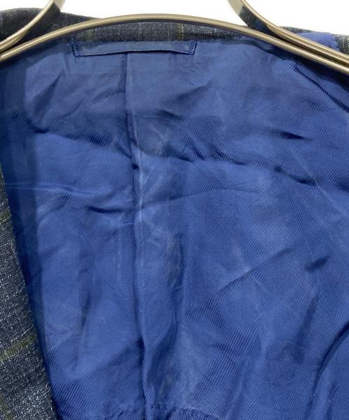 Custom Tailor BEAMS（カスタムテーラービームス）Custom Tailor BEAMS (カスタムテーラービームス) LORO PIANA (ロロピアーナ) チェックテーラードジャケット ネイビー サイズ:-の古着・服飾アイテム