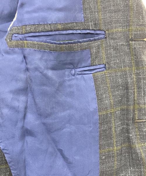 Custom Tailor BEAMS（カスタムテーラービームス）Custom Tailor BEAMS (カスタムテーラービームス) LORO PIANA (ロロピアーナ) チェックテーラードジャケット ネイビー サイズ:-の古着・服飾アイテム