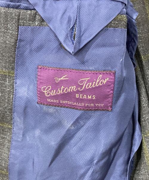 Custom Tailor BEAMS（カスタムテーラービームス）Custom Tailor BEAMS (カスタムテーラービームス) LORO PIANA (ロロピアーナ) チェックテーラードジャケット ネイビー サイズ:-の古着・服飾アイテム