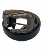 POLO RALPH LAURENポロ・ラルフローレン）の古着「ウエスタンレザーベルト」｜ブラック