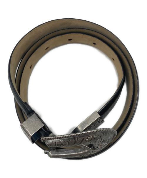 POLO RALPH LAUREN（ポロ・ラルフローレン）POLO RALPH LAUREN (ポロ・ラルフローレン) ウエスタンレザーベルト ブラック サイズ:Mの古着・服飾アイテム