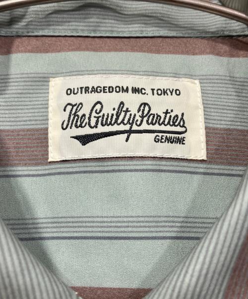 WACKO MARIA（ワコマリア）WACKO MARIA (ワコマリア) オープンカラーシャツ/STRIPED OPEN COLLAR SHIRT(TYPE-2) グリーン サイズ:XLの古着・服飾アイテム