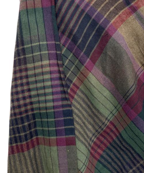 Vivienne Westwood RED LABEL（ヴィヴィアンウエストウッドレッドレーベル）Vivienne Westwood RED LABEL (ヴィヴィアンウエストウッドレッドレーベル) タータンチェック変形スカート グリーン×パープル サイズ:38の古着・服飾アイテム