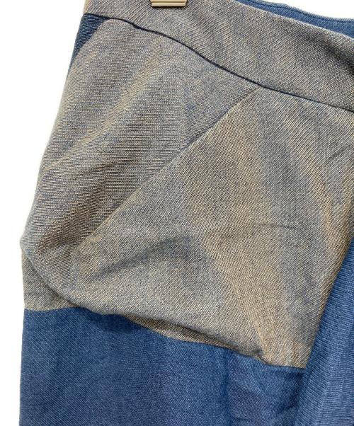 Vivienne Westwood RED LABEL（ヴィヴィアンウエストウッドレッドレーベル）Vivienne Westwood RED LABEL (ヴィヴィアンウエストウッドレッドレーベル) チェック変形ラップスカート グレー×ブルー サイズ:40の古着・服飾アイテム